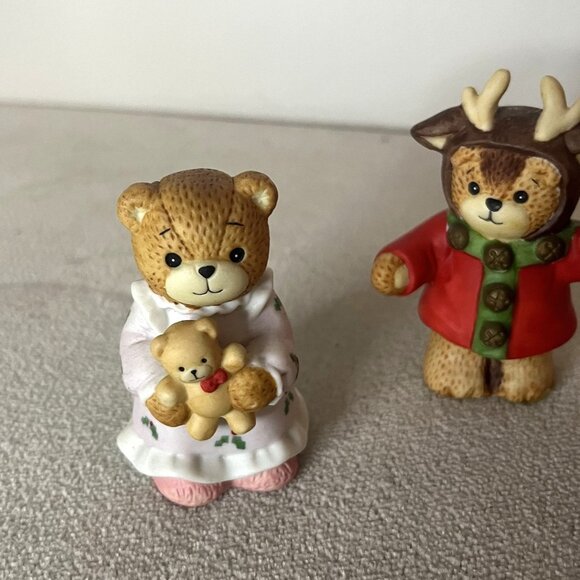 Lucy & Me Bear Figurines By Lucy Rigg Enesco 1980s Ceramic Collectibles Set Of 4 - Picture 2 of 7